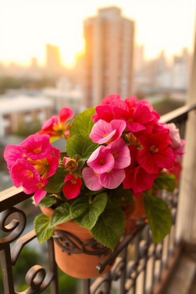 vibrant low maintenance balcony blooms