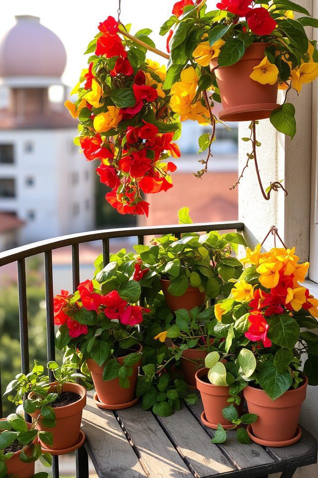 vibrant low maintenance balcony flowers