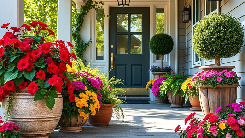 vibrant outdoor container garden