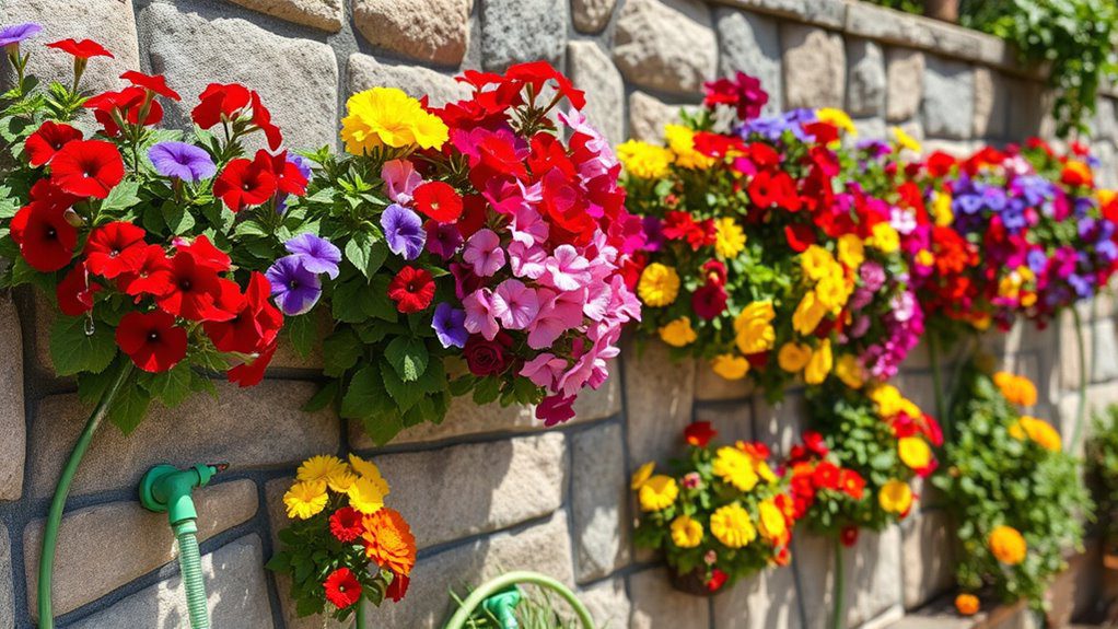 vibrant outdoor flower panels