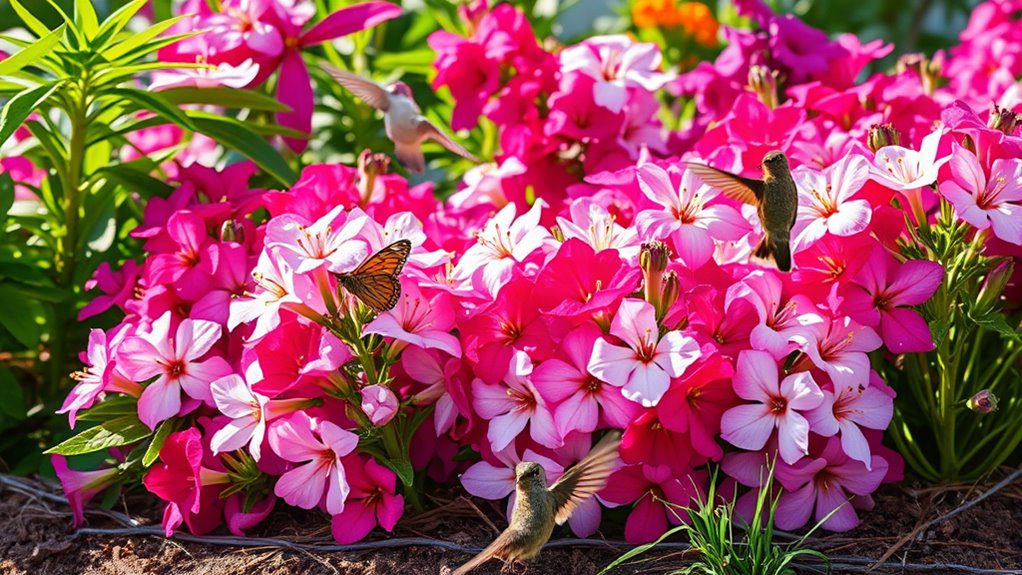 vibrant perennial attracting pollinators