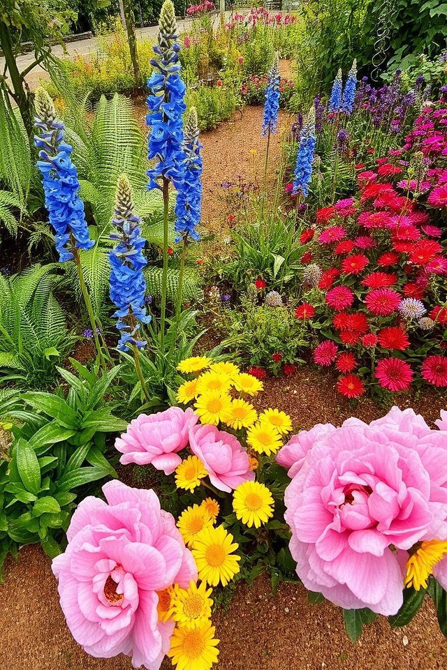 vibrant perennial flower arrangement