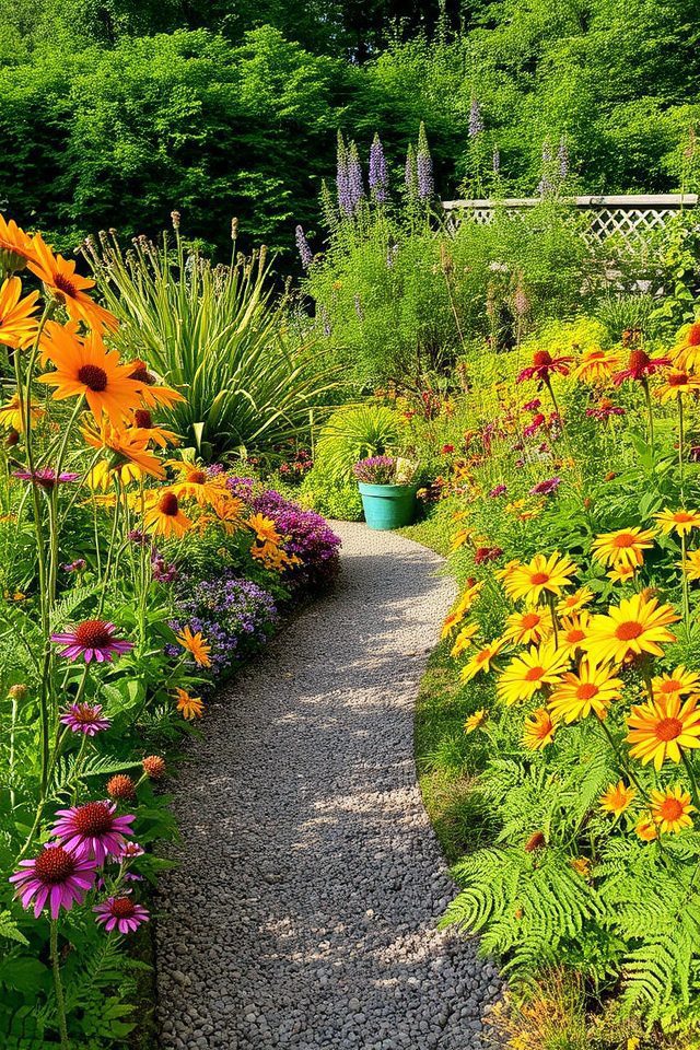 vibrant perennial flower display
