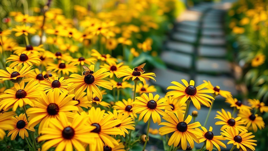 vibrant perennial with sunflowers