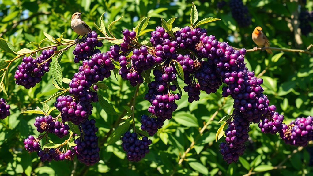 vibrant purple berry shrub