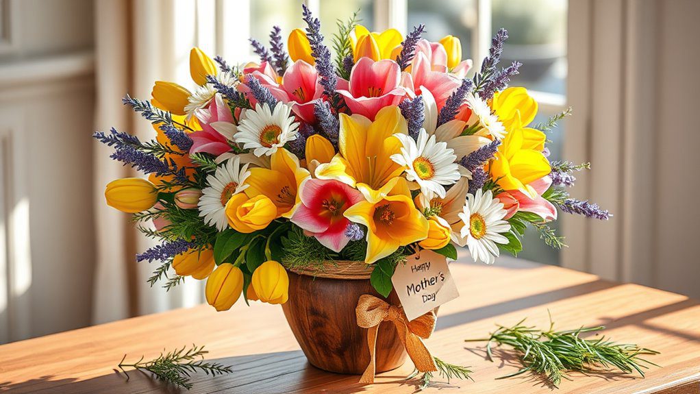 vibrant seasonal flower bouquet