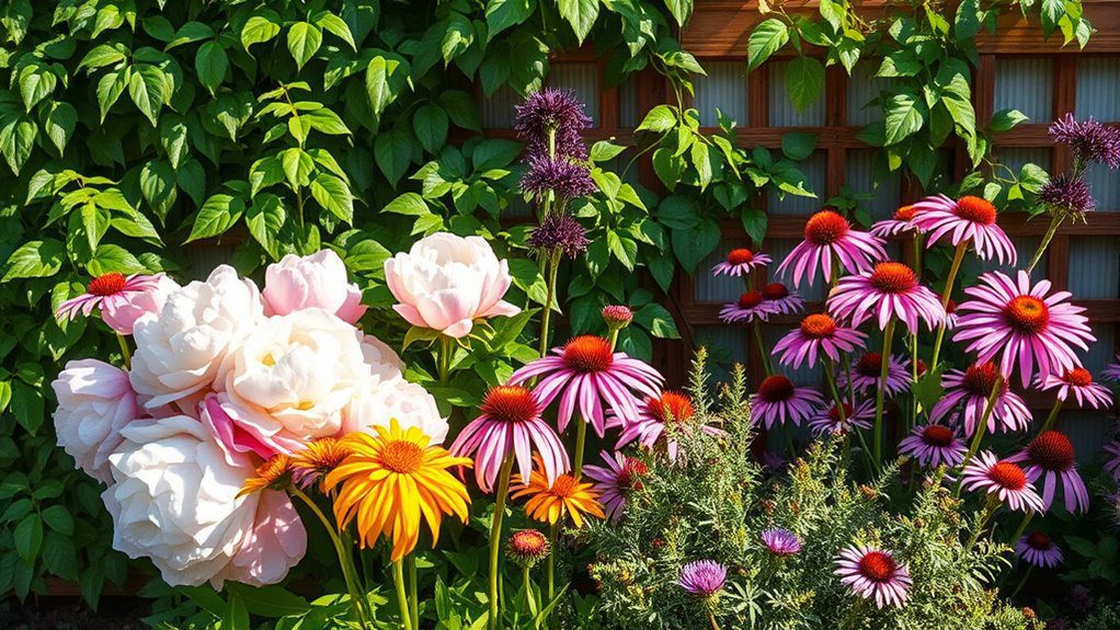 vibrant seasonal flower display