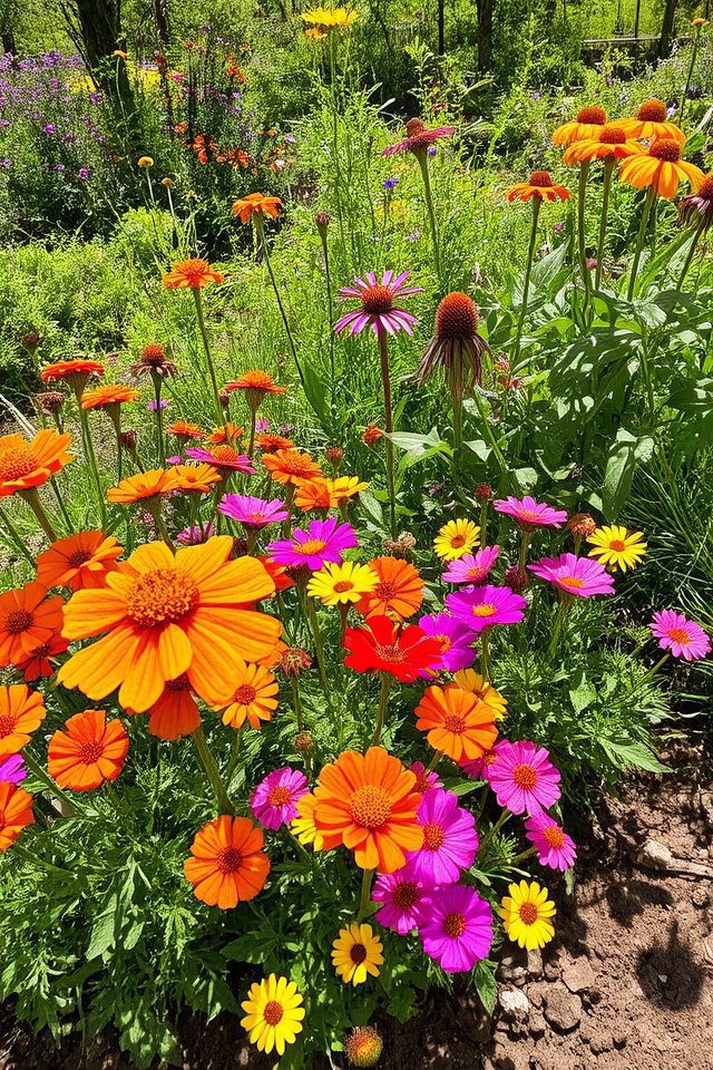 vibrant seasonal garden display