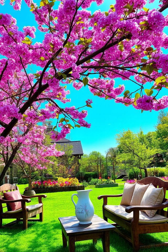 vibrant spring blossoms tree