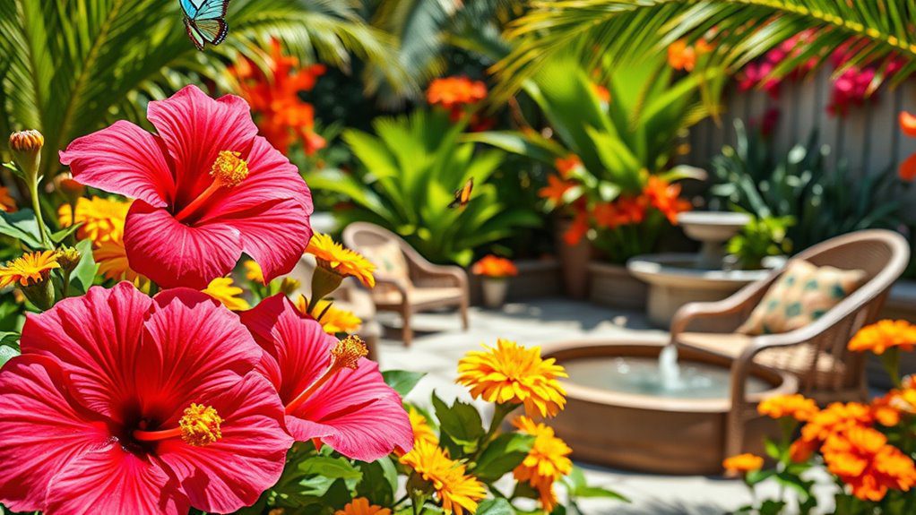 vibrant tropical sorbet oasis