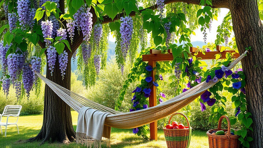 vibrant vines create shade