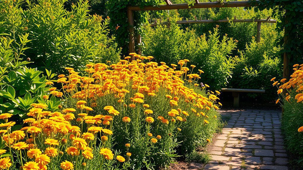 vibrant warm yarrow highlights