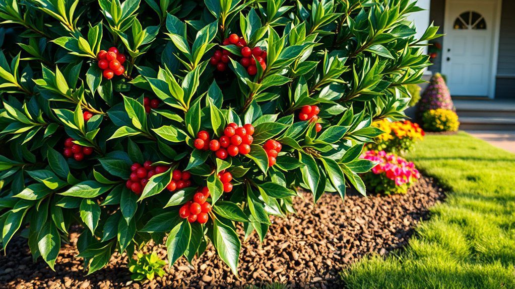 vibrant winter berry shrub