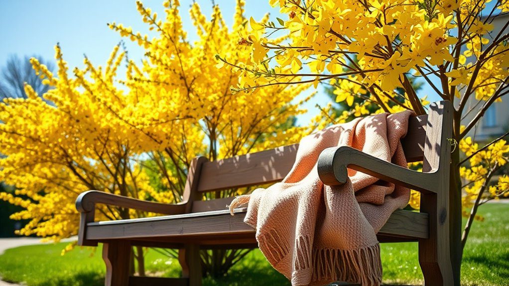 vibrant yellow spring blooms