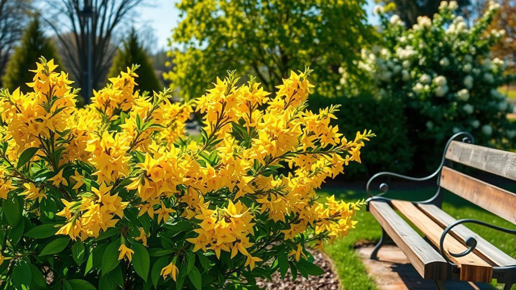 vibrant yellow spring blooms