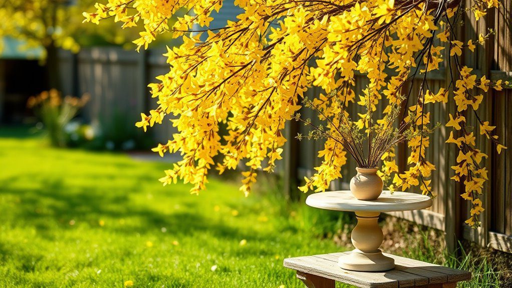 vibrant yellow spring blooms