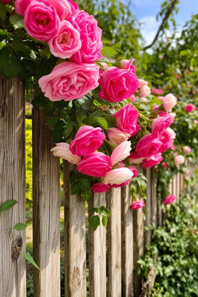vining roses for garden elevation