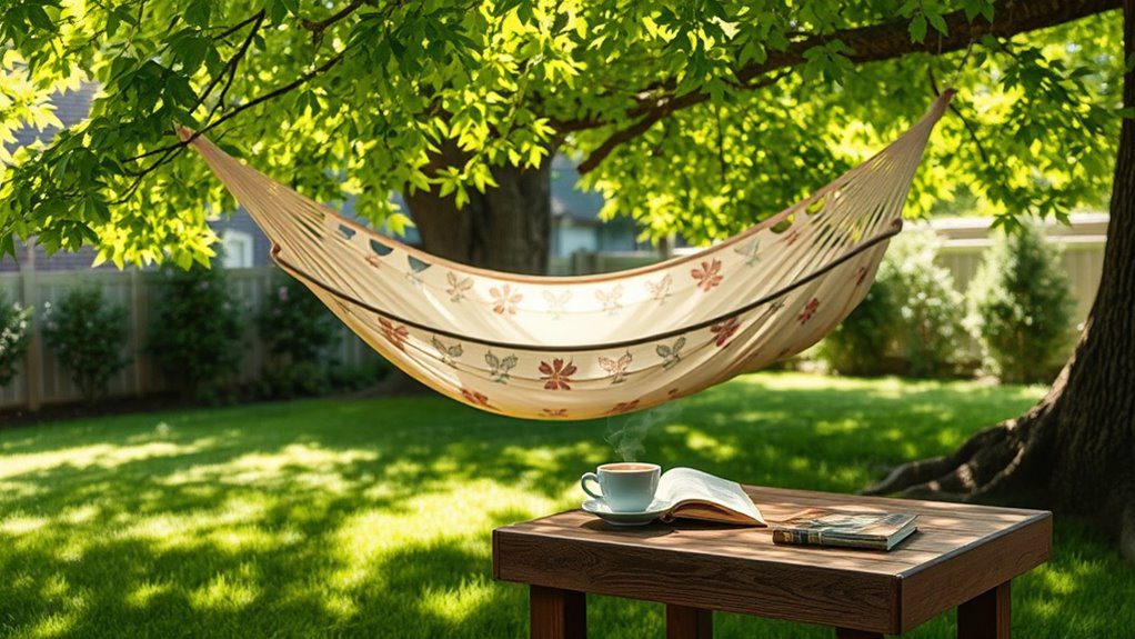 vintage hammock in nature