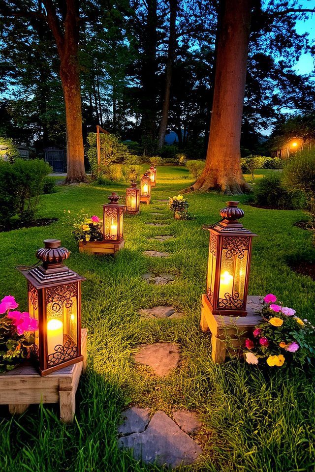 warm enchanting garden ambiance