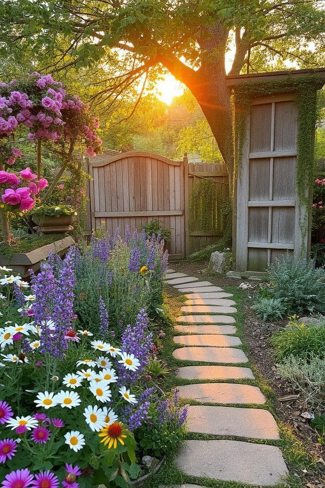 welcoming vibrant cottage garden