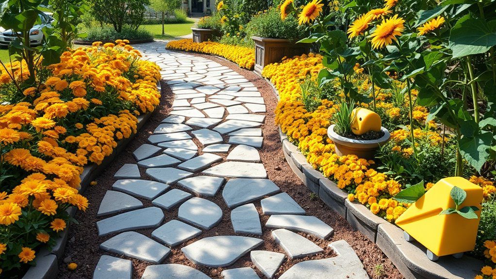 whimsical cheese inspired pathways