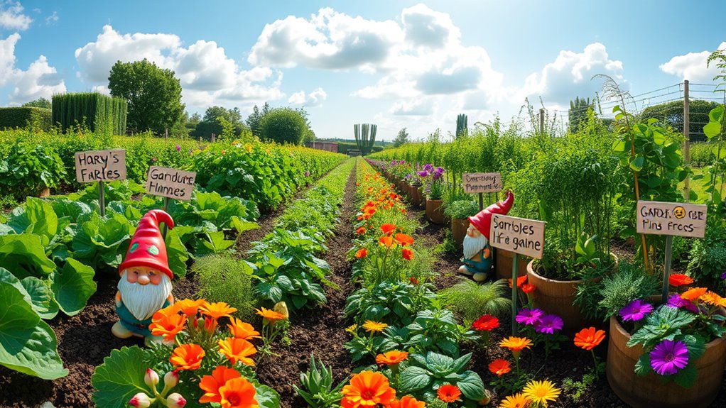 whimsical edible garden decor