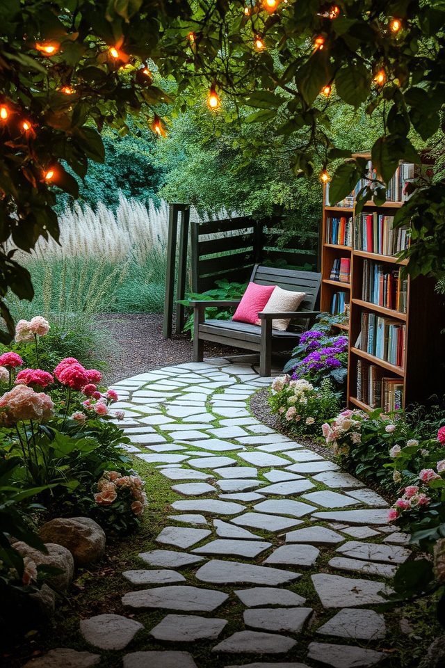 whimsical garden reading escape
