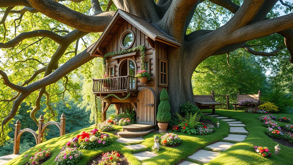 whimsical gnome tree house