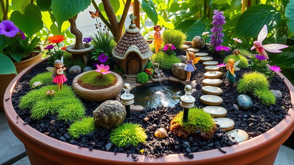 whimsical miniature fairy garden
