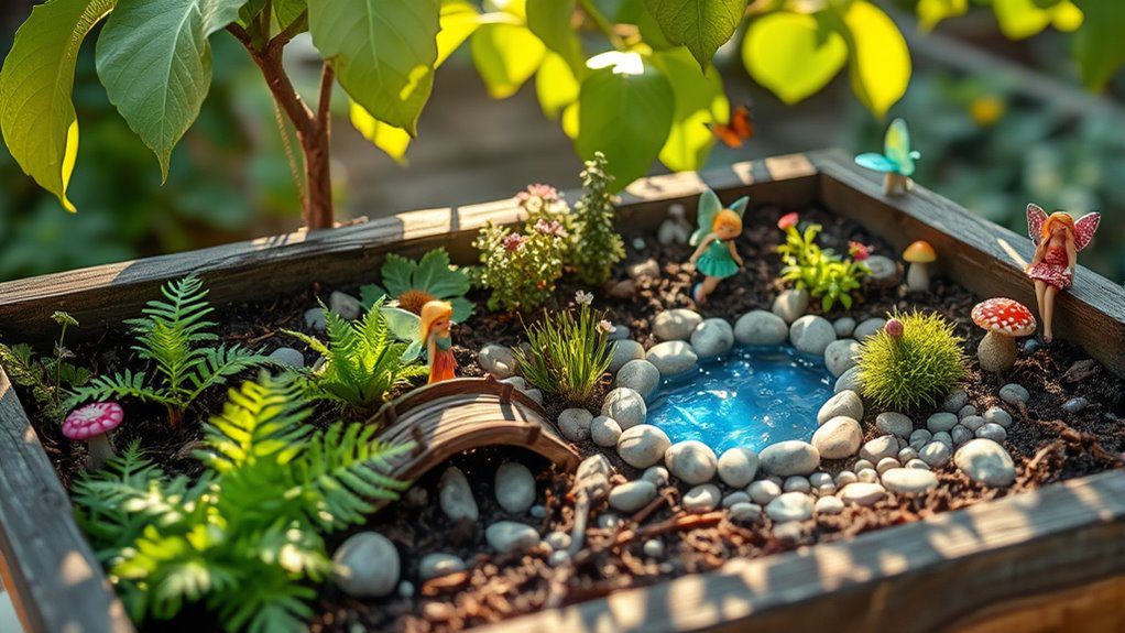 whimsical miniature fairy garden