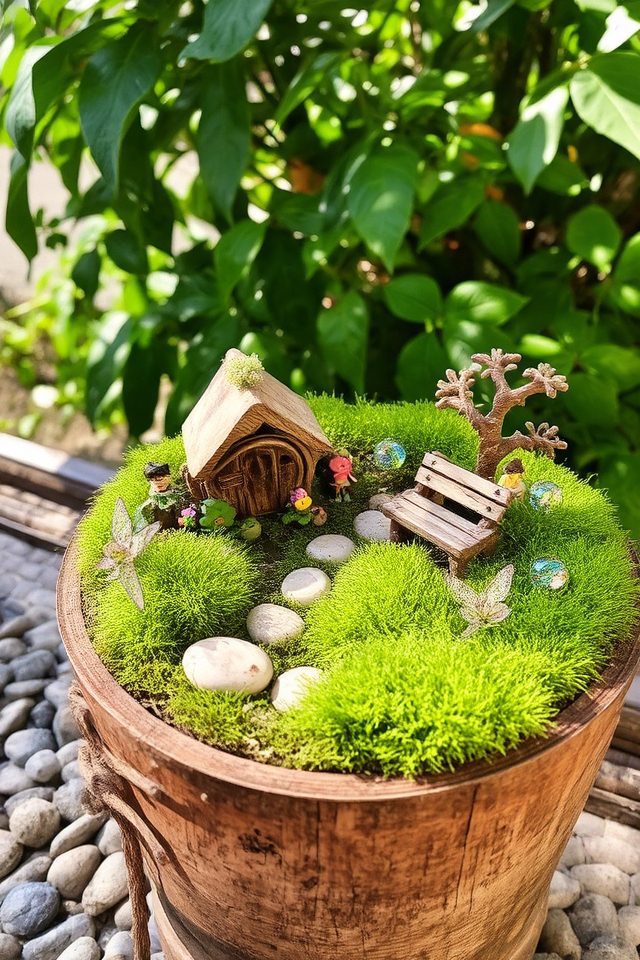whimsical miniature fairy garden