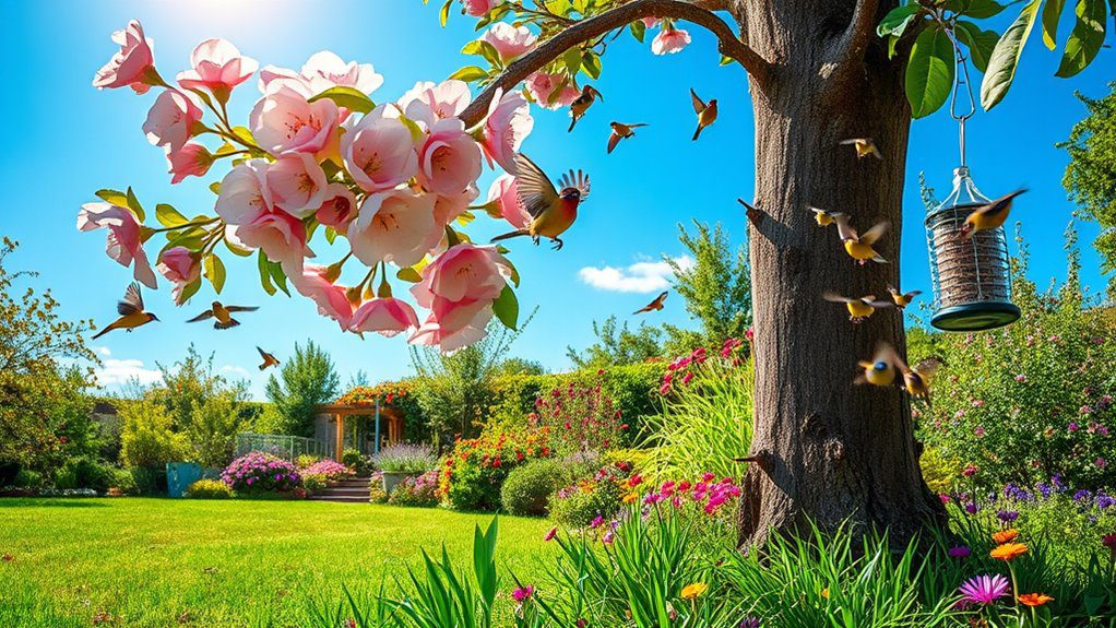 wildlife friendly peach tree planting