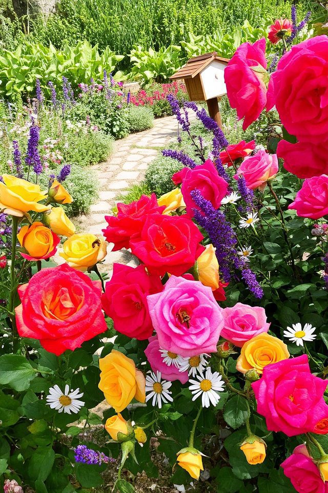 wildlife friendly rose garden design