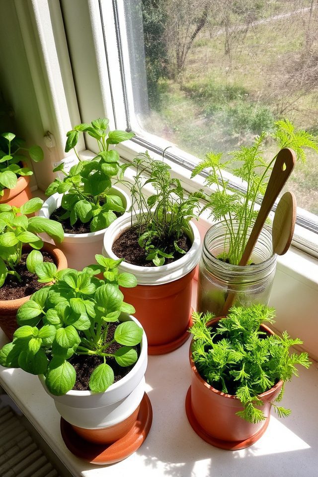 windowsill herb garden project