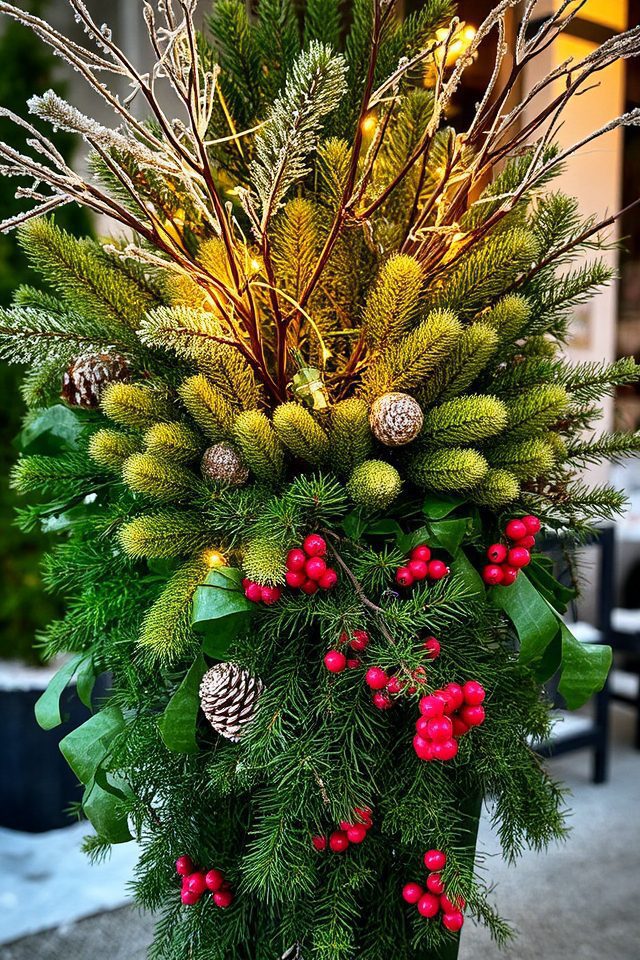 winter planter decor ideas