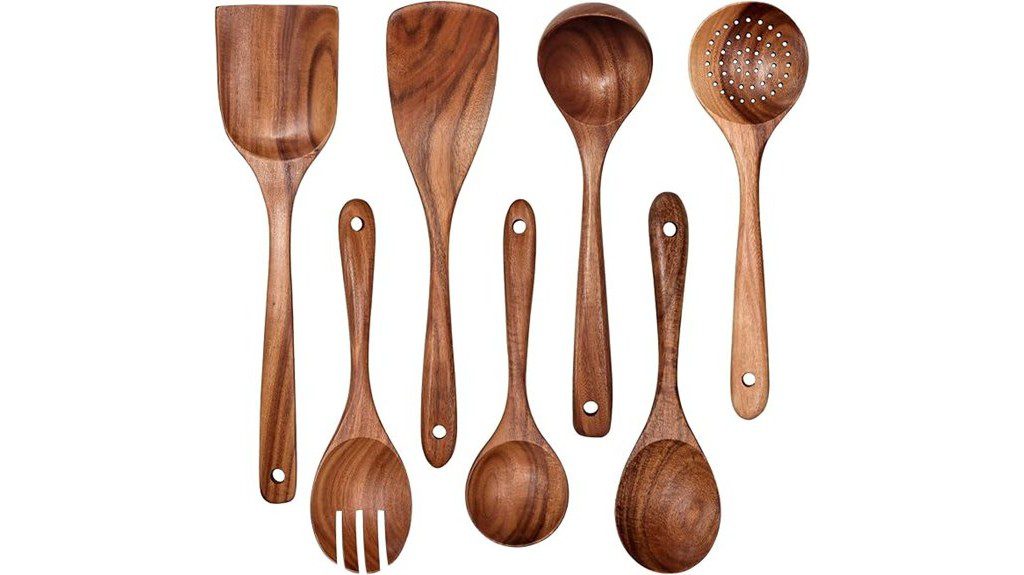 wooden non stick kitchen tools