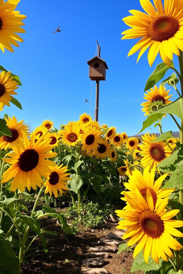 attract wildlife with sunflowers