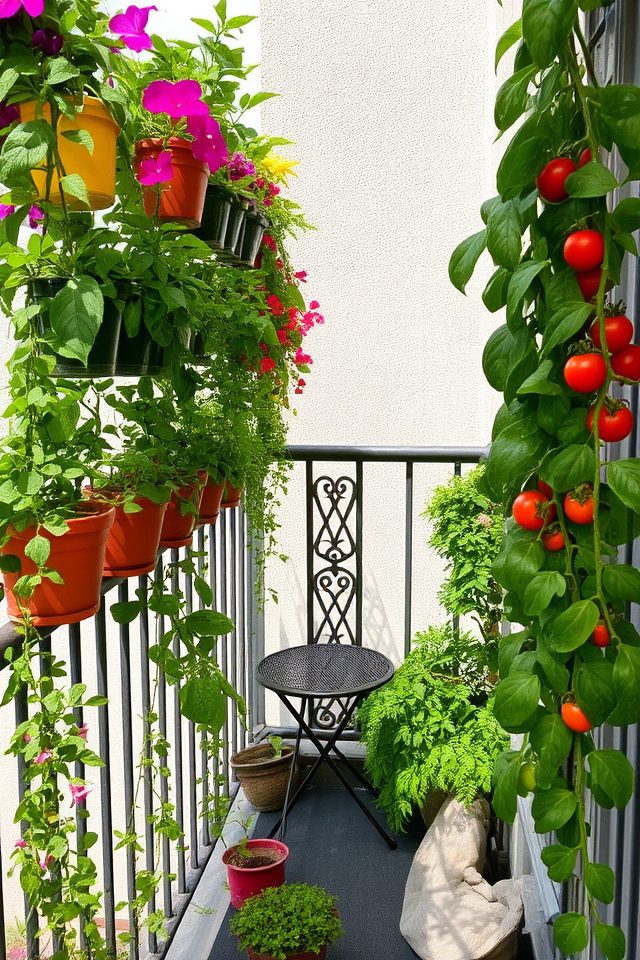 balcony railing vertical gardening