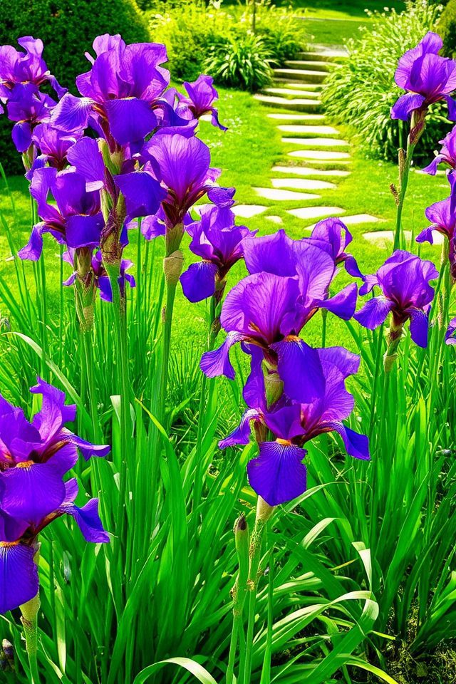 bold vibrant eye catching irises