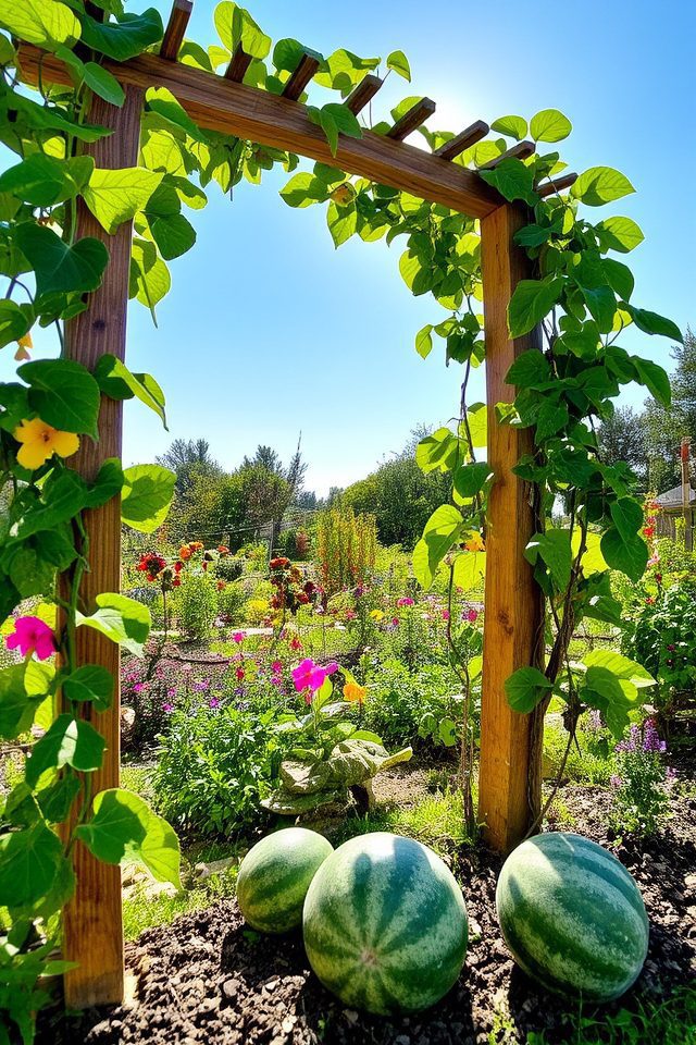 charming functional garden trellises