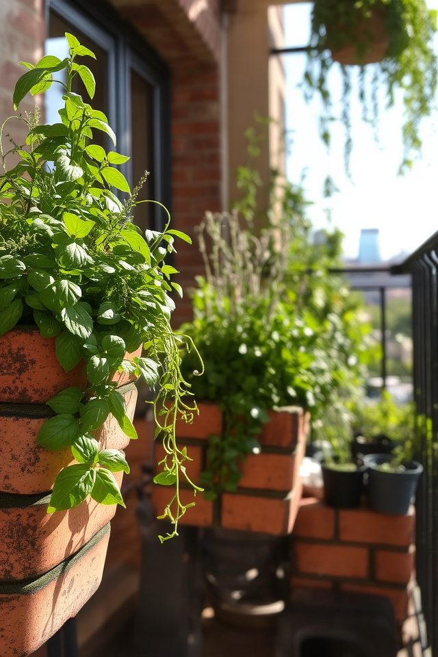 charming masonry herb garden