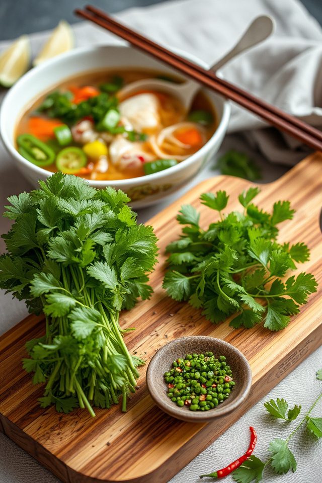 cilantro enhances dishes beautifully