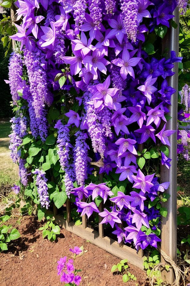 clematis adds vertical elegance