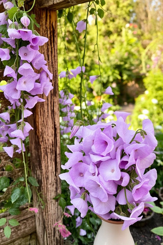 delicate fragrant purple blooms