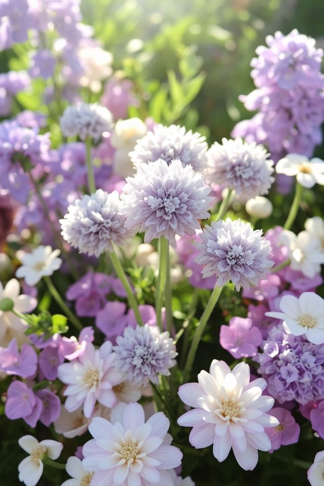 delicate silver blooms dancing