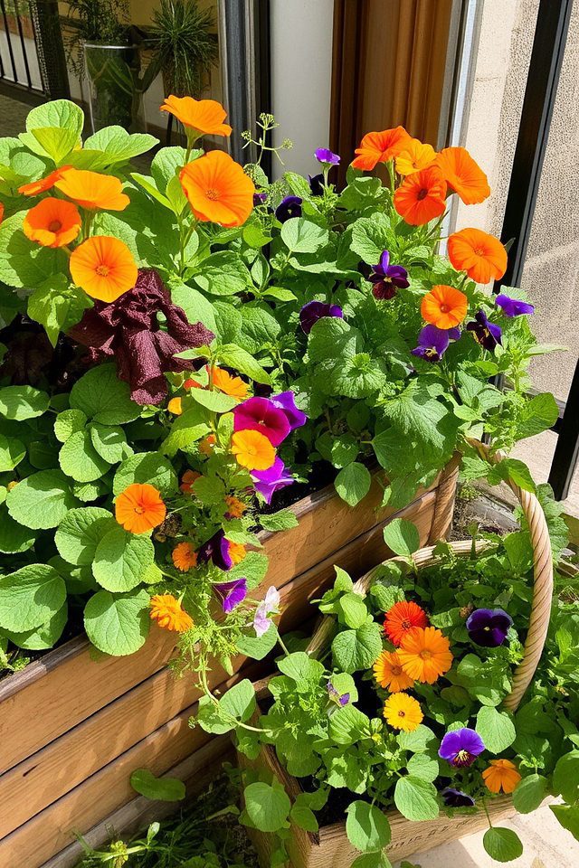 edible flower salad garden