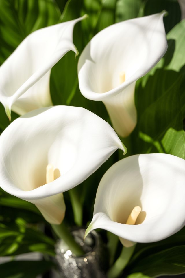 elegant white calla lilies