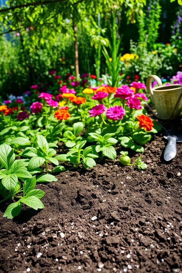 enhance garden bed drainage