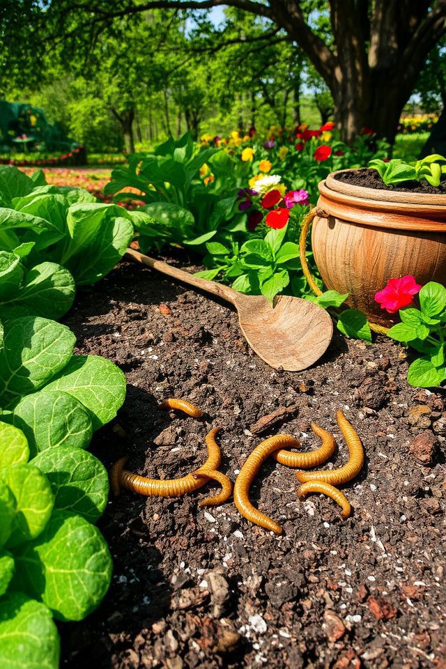 enhance garden with earthworms