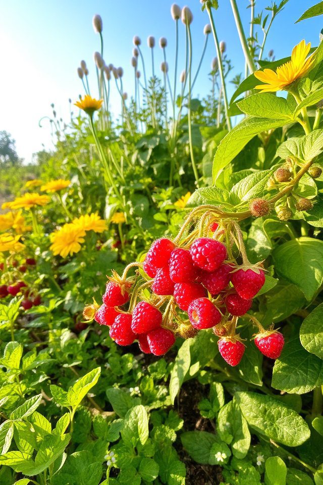 enhance raspberries with companions